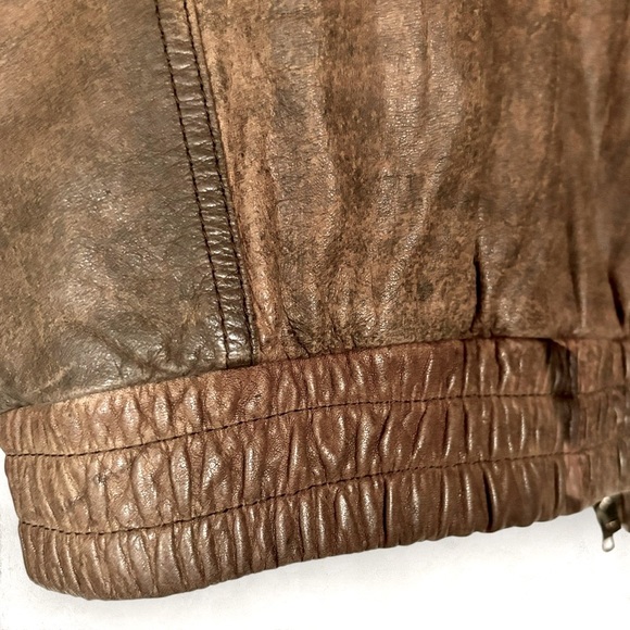 Reed Sportswear Vintage/Retro Brown Genuine Leather Jacket Size 38 Unisex - Picture 8 of 16